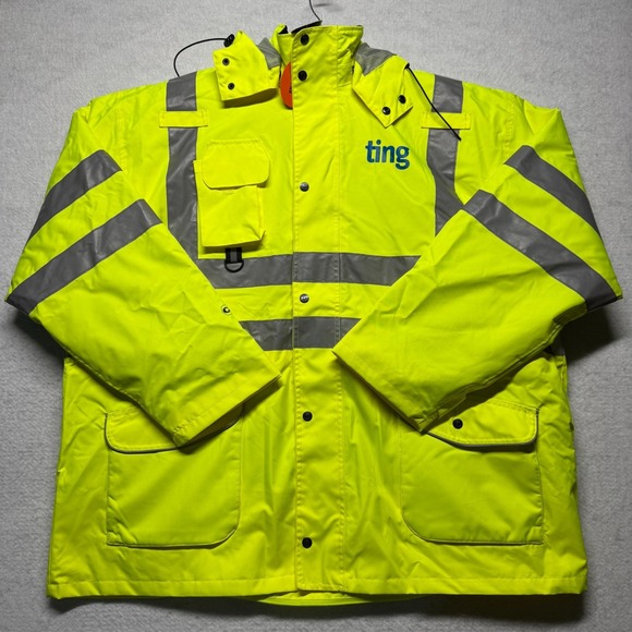 NWT HI VIS Waterproof Bomber Safety Jacket Liner Game Workwear Men's‎ Size 3XL